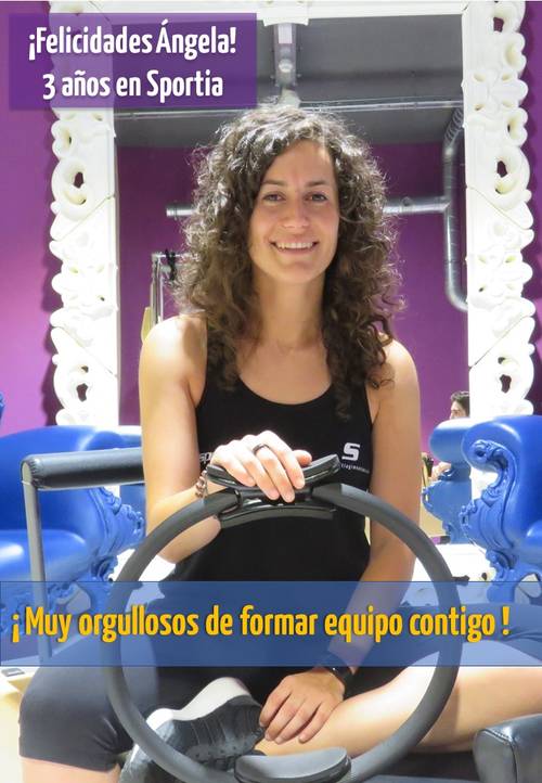 Aniversario de Ángela: 3 años en Sportia Gimnasios